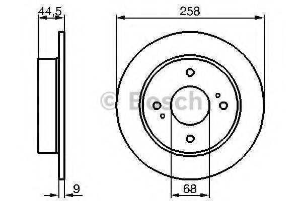 Тормозной диск 0 986 478 284 BOSCH