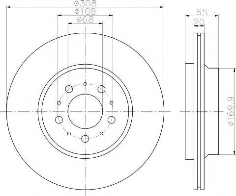 Тормозной диск 8DD 355 110-601 HELLA PAGID