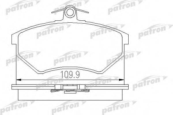 Комплект тормозных колодок, дисковый тормоз PBP774 PATRON
