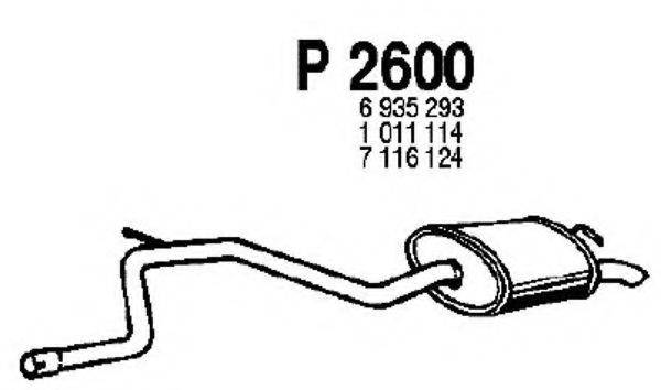 Глушитель выхлопных газов конечный P2600 FENNO