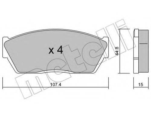 Комплект тормозных колодок, дисковый тормоз 22-0054-0 METELLI