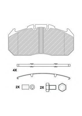 Комплект тормозных колодок, дисковый тормоз FCV1404BFE FERODO