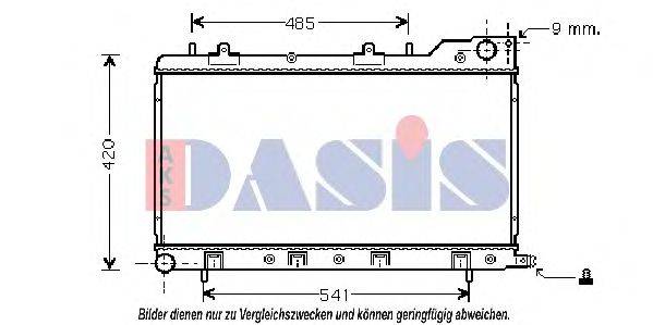 Радиатор, охлаждение двигателя 350017N AKS DASIS