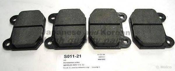 Комплект тормозных колодок, дисковый тормоз S011-21 ASHUKI