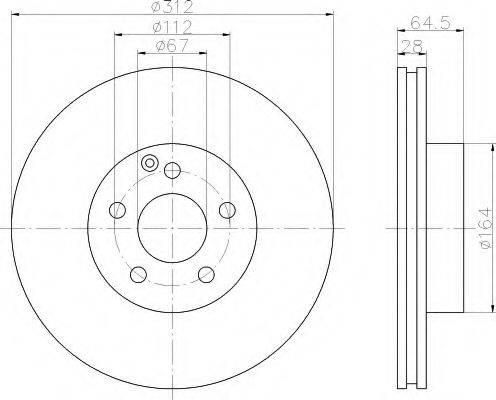 Тормозной диск 8DD 355 108-811 HELLA