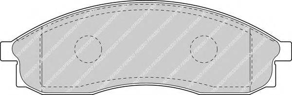 Комплект тормозных колодок, дисковый тормоз FDB1434 FERODO