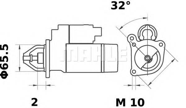 Стартер MS 375 MAHLE ORIGINAL