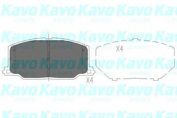Комплект тормозных колодок, дисковый тормоз KBP-9036 KAVO PARTS