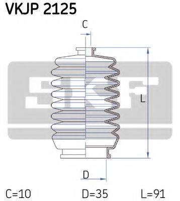 Комплект пылника, рулевое управление VKJP 2125 SKF