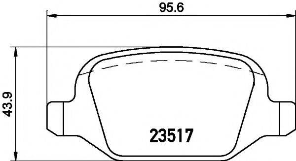 Комплект тормозных колодок, дисковый тормоз 2351703 TEXTAR