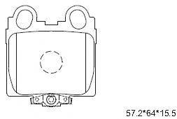 Комплект тормозных колодок, дисковый тормоз KD2722 ASIMCO