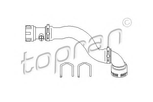 Шланг радиатора 501 566 TOPRAN