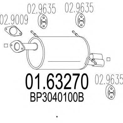 Глушитель выхлопных газов конечный 01.63270 MTS