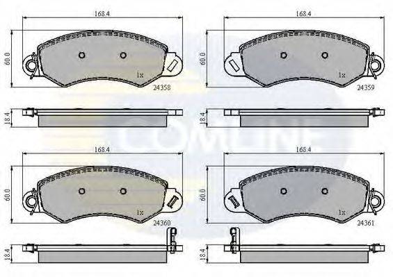 Комплект тормозных колодок, дисковый тормоз CBP31544 COMLINE