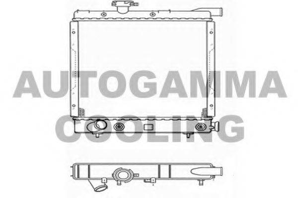 Радиатор, охлаждение двигателя 103901 AUTOGAMMA