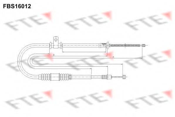 Трос, стояночная тормозная система J16827 NIPPARTS