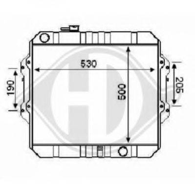 Радиатор, охлаждение двигателя 8668286 DIEDERICHS