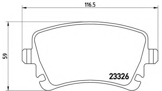 Комплект тормозных колодок, дисковый тормоз P 85 064 BREMBO