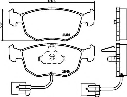 21583/19,8мм Тормозные колодки PAGID T1105 PAGID