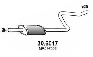 Средний глушитель выхлопных газов 30.6017 ASSO