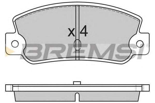 Комплект тормозных колодок, дисковый тормоз BP2212 BREMSI