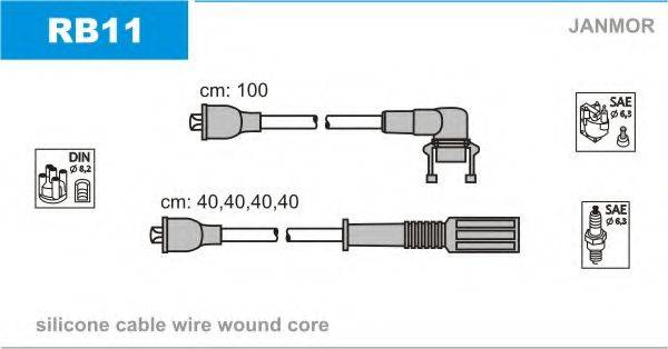 Комплект проводов зажигания RB11 JANMOR