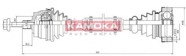 Приводной вал VW1138931 KAMOKA