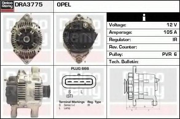Генератор DRA3775 REMY