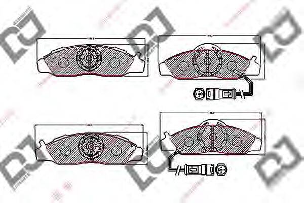 Комплект тормозных колодок, дисковый тормоз BP1571 DJ PARTS