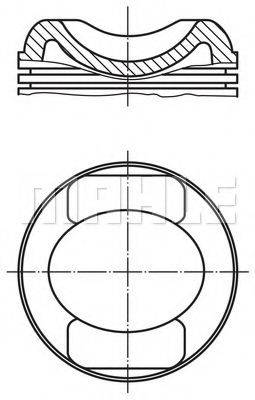 Поршень 504 37 00 MAHLE ORIGINAL