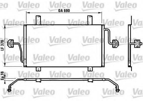 Конденсатор, кондиционер 817065 VALEO