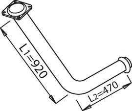Труба выхлопного газа 21102 DINEX