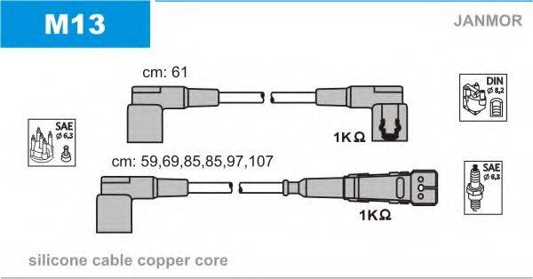 Комплект проводов зажигания M13 JANMOR