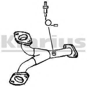 Труба выхлопного газа 301756 KLARIUS