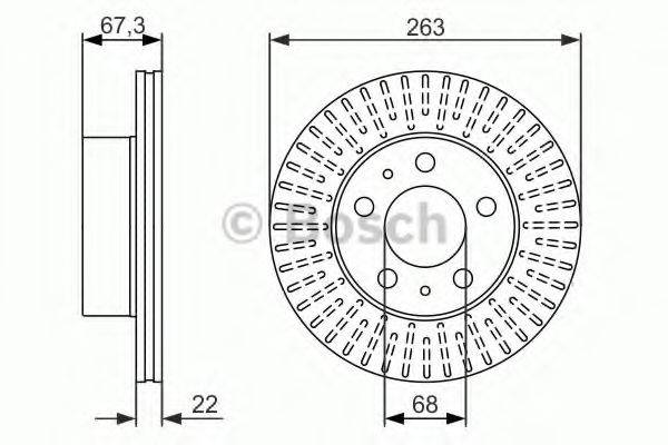 Тормозной диск 0 986 479 480 BOSCH