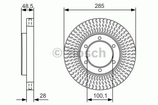 Тормозной диск 0 986 479 A95 BOSCH