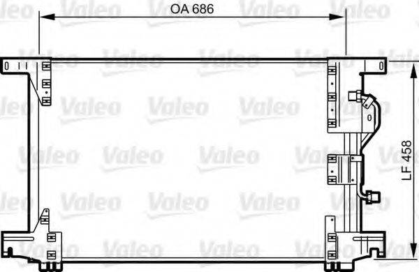 Конденсатор, кондиционер 818034 VALEO