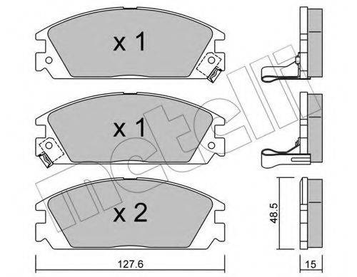 Комплект тормозных колодок, дисковый тормоз 22-0237-1 METELLI