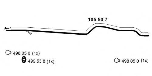 Труба выхлопного газа 105507 ERNST
