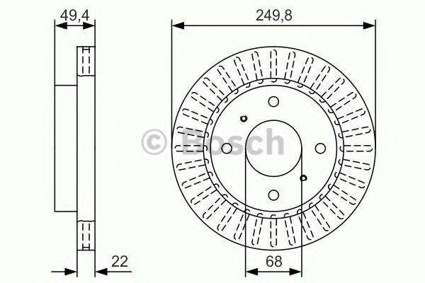 Тормозной диск 0 986 479 T78 BOSCH