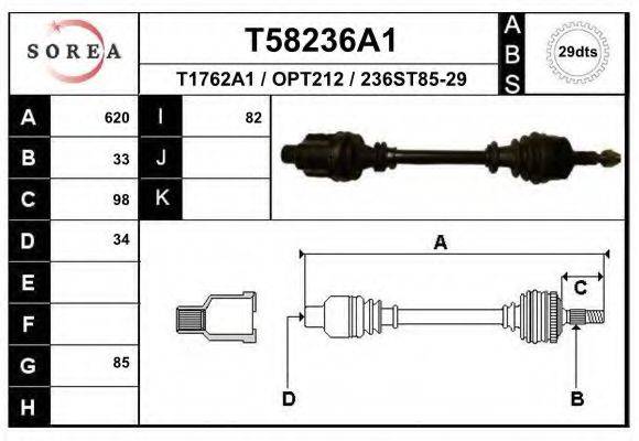 Приводной вал T58236A1 EAI