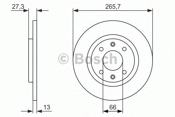 Тормозной диск 0 986 479 909 BOSCH