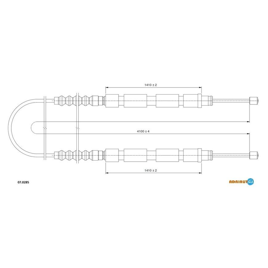 Трос ручного тормоза Jumper 94- 07.0285 ADRIAUTO