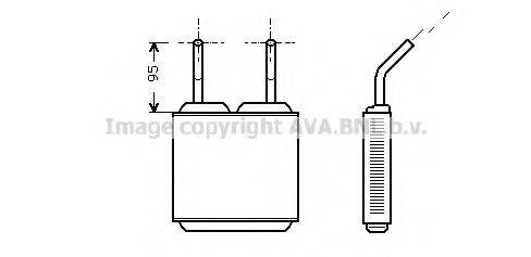 Теплообменник, отопление салона OL6160 AVA QUALITY COOLING