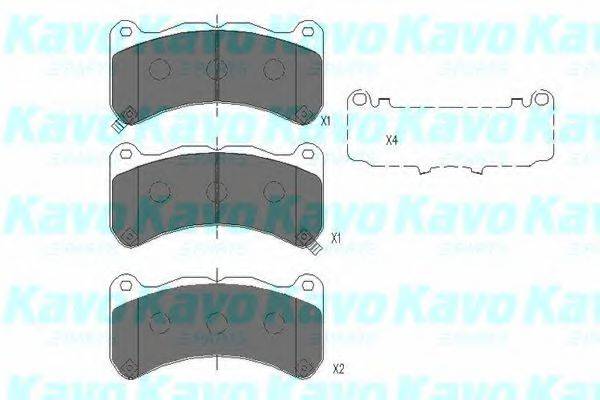 Комплект тормозных колодок, дисковый тормоз KBP-9113 KAVO PARTS