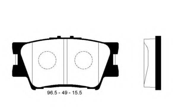 Комплект тормозных колодок, дисковый тормоз FBP2081 FI.BA