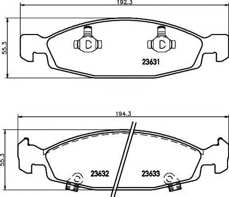 23631/17,8мм Тормозные колодки PAGID T1296 PAGID