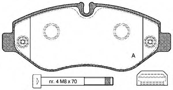 Комплект тормозных колодок, дисковый тормоз BPA1245.10 OPEN PARTS