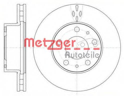 Тормозной диск 6110354 METZGER