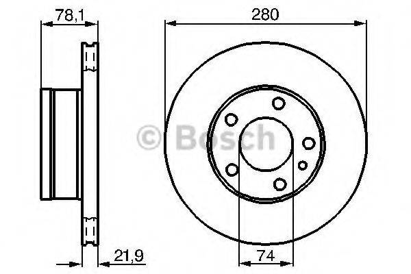 Тормозной диск 0 986 478 041 BOSCH